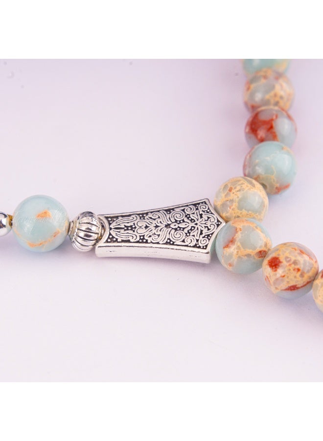 مسبحة 33 خرزة مع علبة هدية | خرز من حجر شوشان الطبيعي | تصميم أنيق مصنوع يدويًا للرجال - Image 5